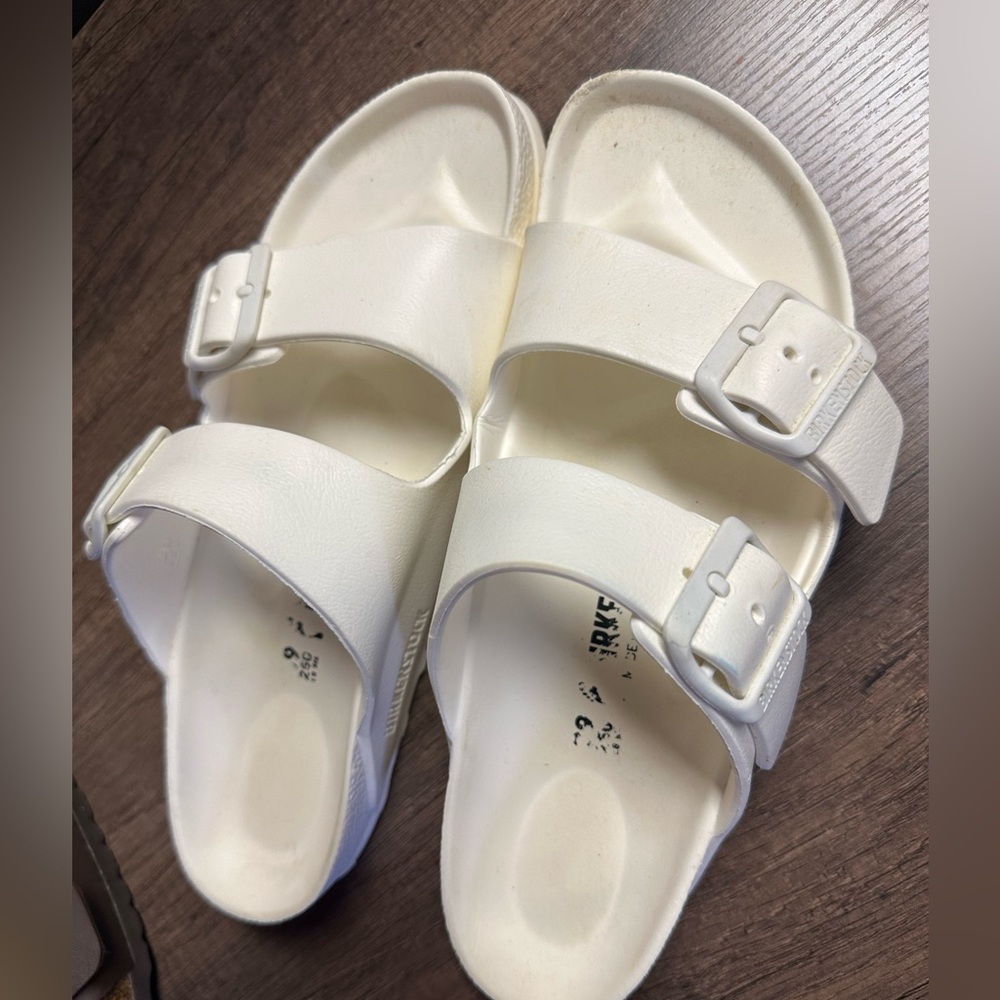 White Birkenstocks, only worn a handful of times